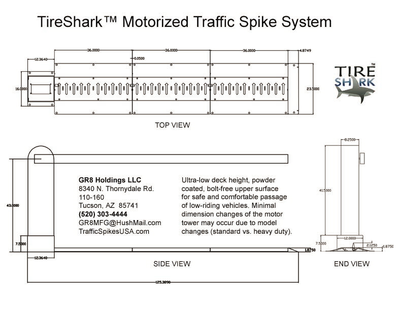 Motorized Traffic Spike CAD